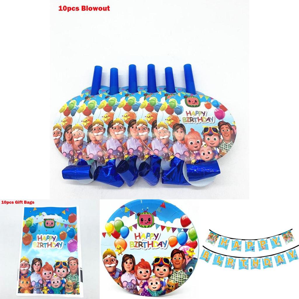 Vibrant Family Birthday Party Supplies Set With Cheerful Plates And Decor Elements