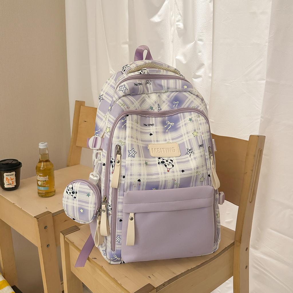 New Schoolbag, Japanese INS Style, High Aesthetic, Fresh Sweet, Cute Cartoon Backpack, Lightweight Backpack for Middle and High School Students