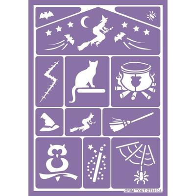 Make-up-Schablone – Magic – 12 Schablonen – selbstklebend – wiederverwendbar – waschbar