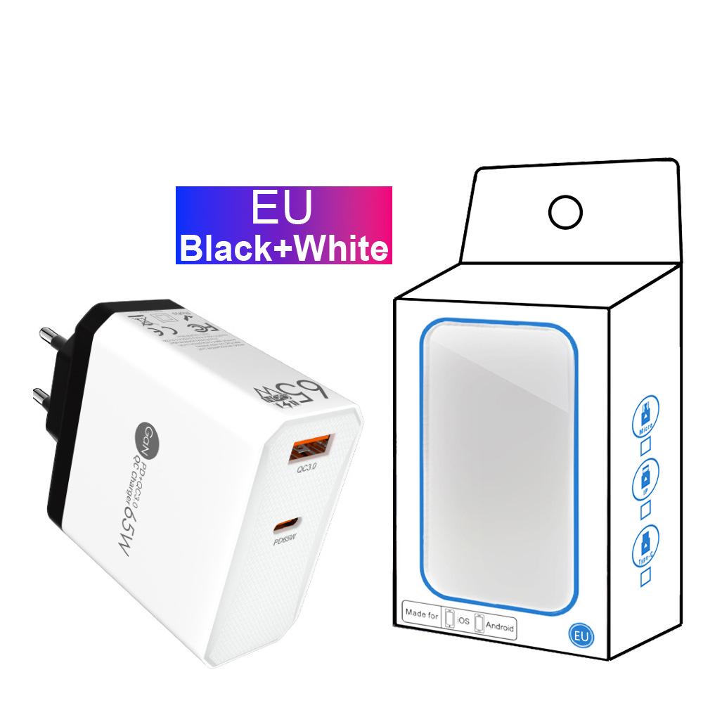PD65W GaN Dual-Port Fast Charger for Computers & Tablets, EU Standard