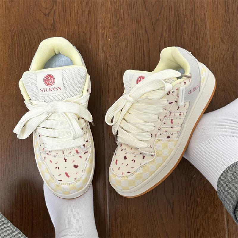 Guochao original denim bread shoes women's niche design sense versatile platform casual board shoes autumn new models