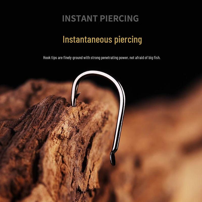 Qianyou Barbed Hand-tied Fishing Hook Set for Crucian Carp & Casting Rods