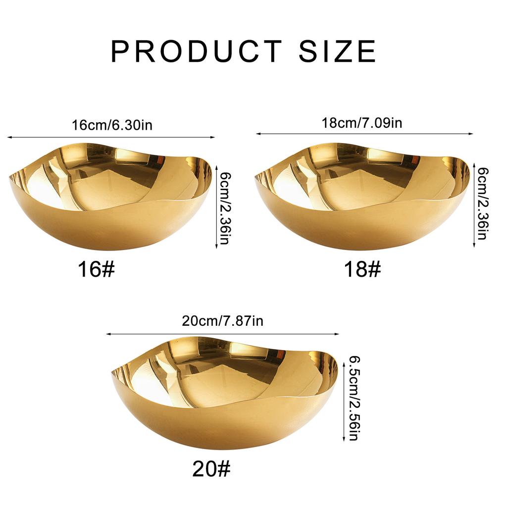 Bol pentru fructe din oțel inoxidabil Bol metalic pentru salată Blat Farfurie pentru fructe Bol mare de servire pentru baie bucătărie sufragerie