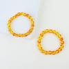 Women Charm Women's Natural 10MM Resin Amber Bangle Bead Round Bracelet Elastic