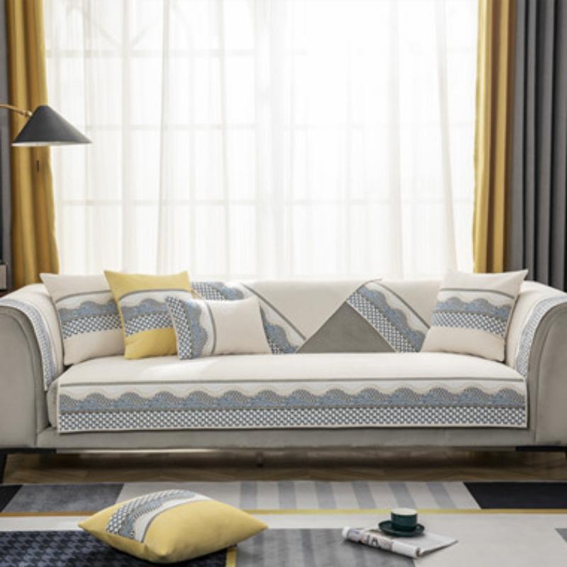 

Универсальная диванная подушка из синели Four Seasons Corn HAILANG, современная минималистичная нескользящая диванная подушка с рисунком, полотенце 70*70