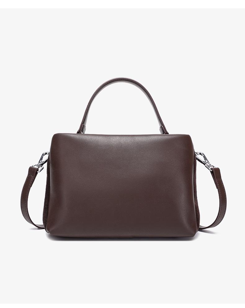 Women's Frosted Cowhide Large Capacity Crossbody Handbag - Autumn/Winter Fashion