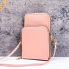 Korean-Style Women's Crossbody Phone & Cosmetic Bag: Touchscreen, Double Layer, Large Capacity