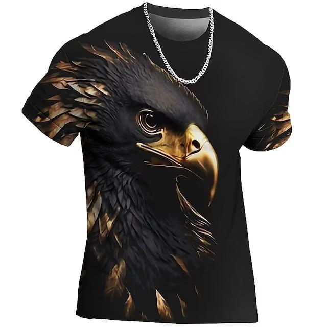 New Animal Beast Eagle Lion 3D Printed Summer Men's T-Shirt