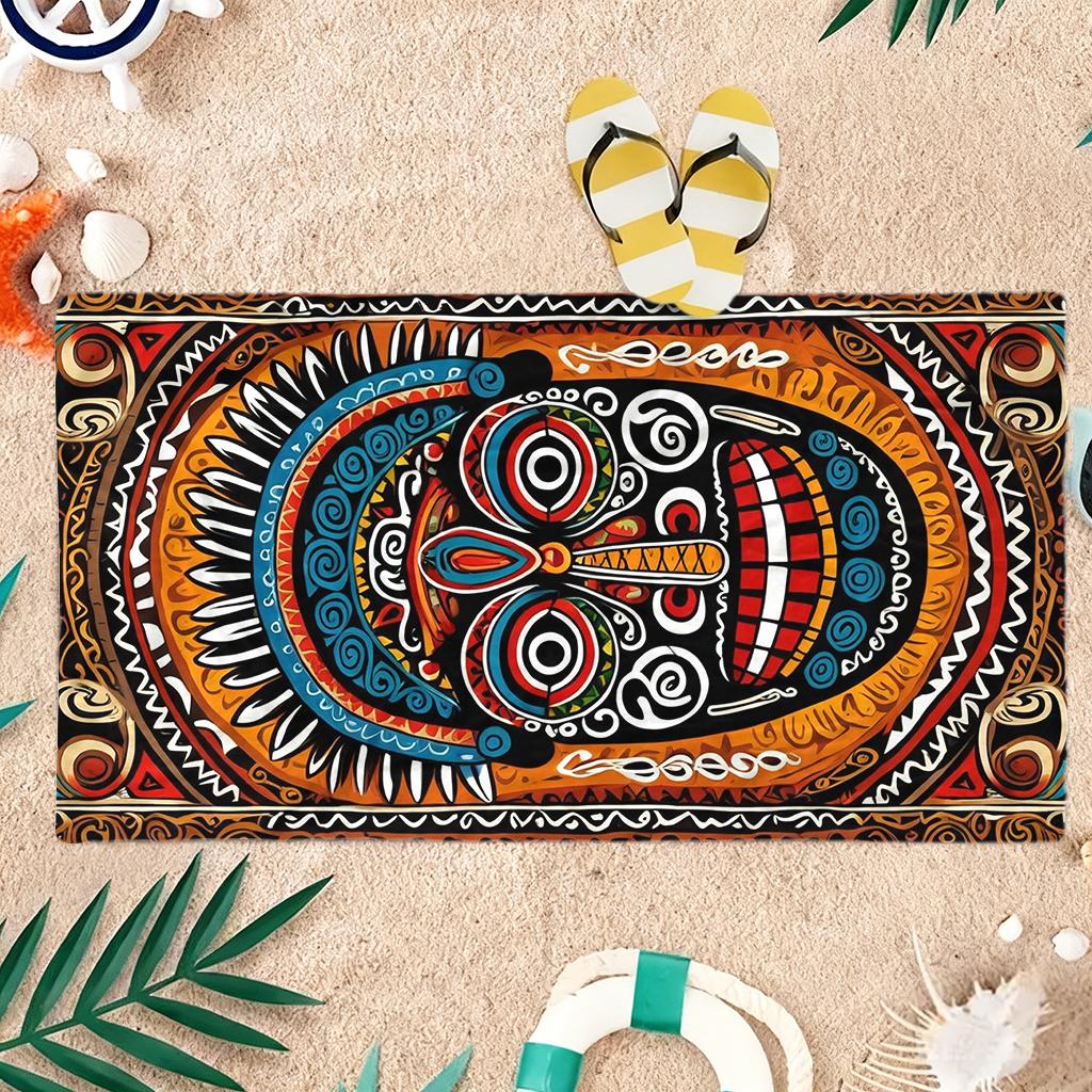 1pc Weird Avatars Beach Towel Large Vintage Towel Super Absorbent Suitable for Beach Vacation Pool Summer Gift for Friends