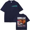 Rock Band Gorillaz Merch Graphic TShirt  Unisex Vintage Trendy High Street 100 Cotton Oversized Cartoon Women And Men Tshirt