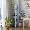 RGB LED Floor Lamp with Shelves, Modern Dimmable Standing Lamp with Remote Control, Adjustable Brightness & Speed for Living Room, Bedroom, Office