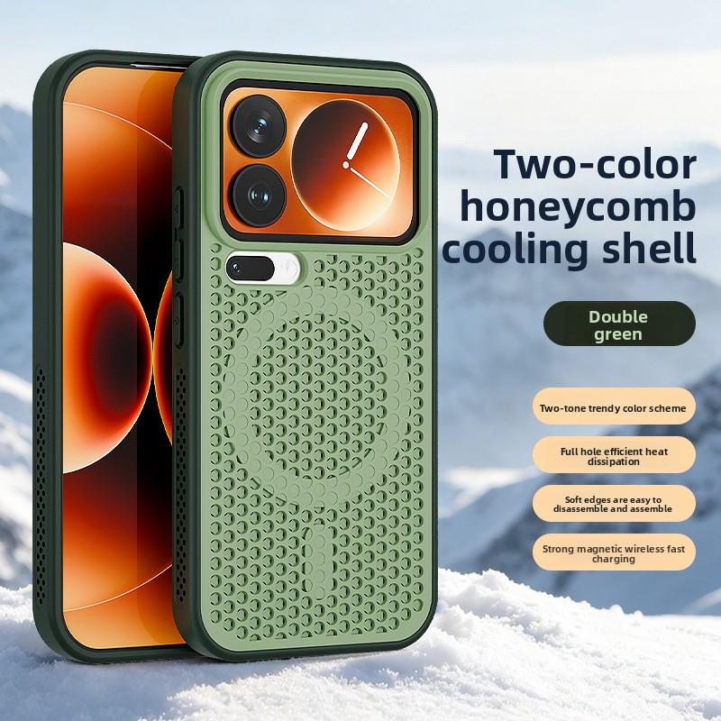 For Xiaomi Mi 17 Pro Max Case Hard Silicone Heat Dissipation Magnetic MagSafe Protect Back Cover For Xiaomi Mi 17 15 14Pro Shell