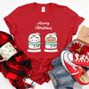 Kawaii SnowUnisex Bubu Dudu Christmas Graphic Tshirt Trendy Funny Cartoon Panda Printing Women Shirt Fashion Holiday Cotton Tees