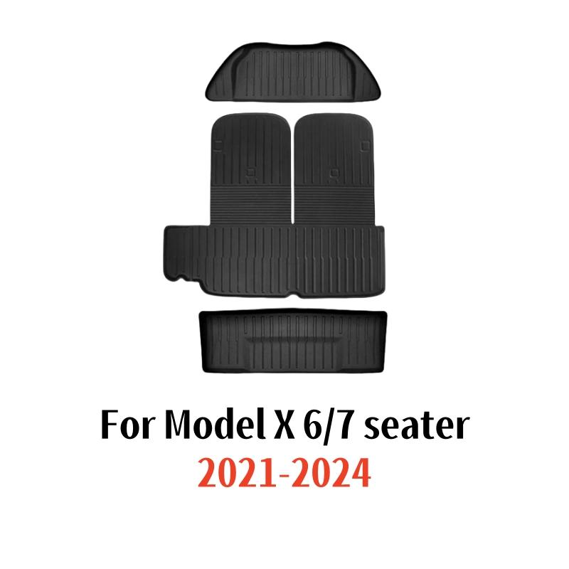 For Model X Frunk Trunk Mats 2016-2020 2025 2025 2025 2025 6/7 Seater Front Cargo Liner 3D All Weather Rear Cargo Liner