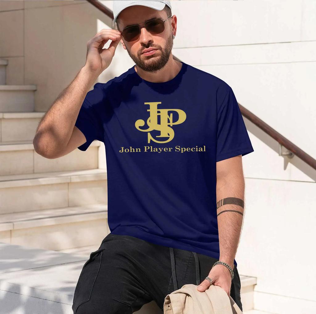 JPS JOHN PLAYERf1 logo 2026 fashion heavyweight hot selling retro printed pattern fun round neck T-shirt for daily comfort
