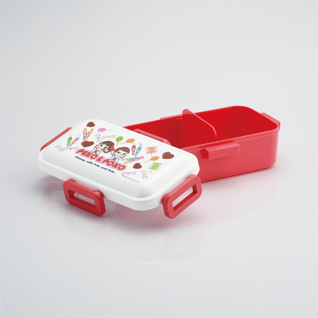 Skater Bento Single Made in with a Lock for Dishwasher and Microwave Candy Box, 530ml, Tier, Japan, 4-Point Leak-Resistant Storage, Safe, Peko-chan