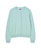 JE NE SAIS QUOI [100% Cashmere] Signature Crew Neck Cashmere Cardigan_ Mint