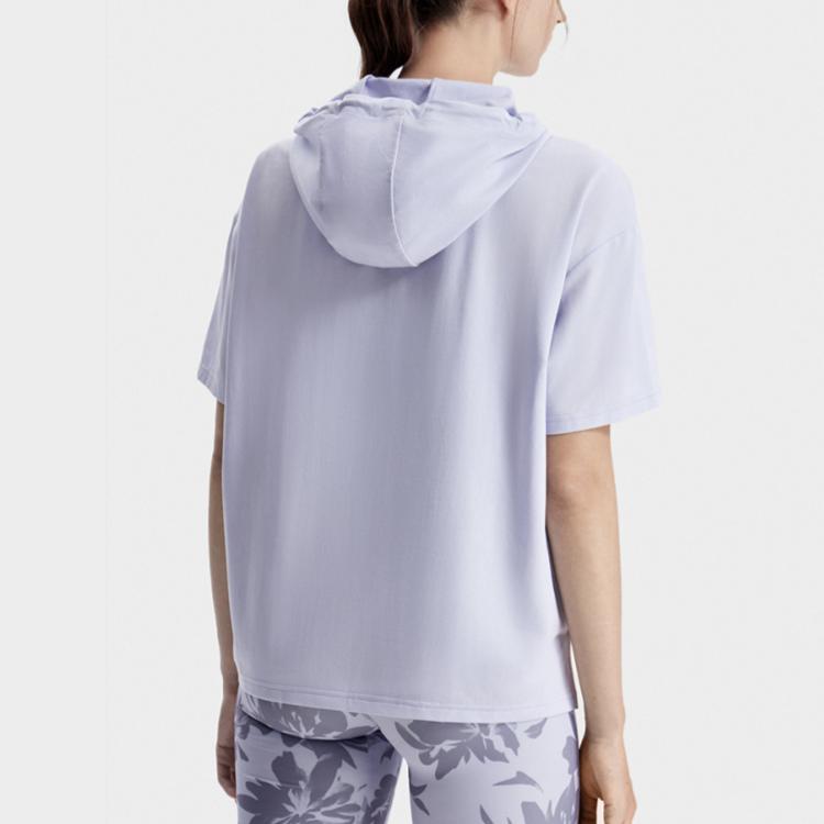 New FILA Latte Girl 3.0 Drop Shoulder Sleeve T Shirt Women's Light Taro Purple A11W321118FPR