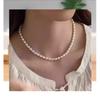 Natural Freshwater Pearl Necklace Women Minimalist Beaded Vintage Jewelry