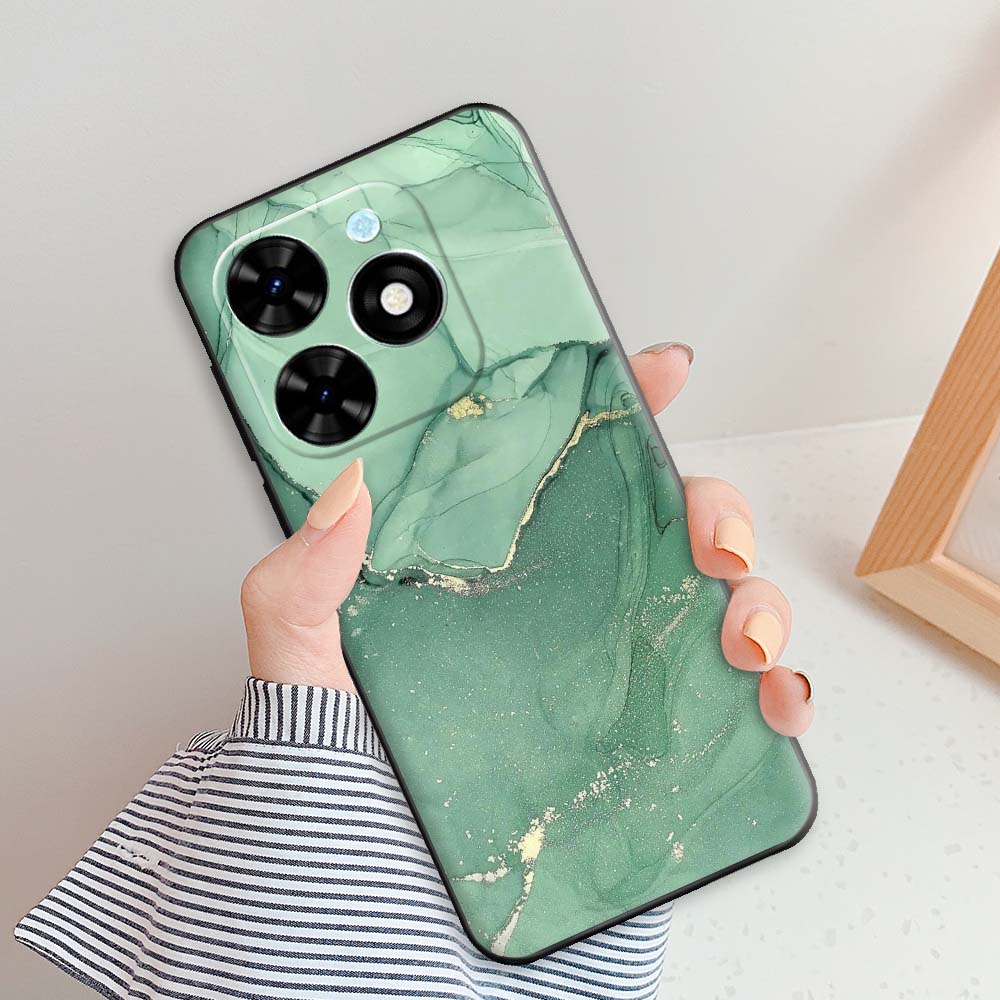 For Tecno Spark GO 2024 Case For Spark GO 2023 Cover Black Edge Soft Silicone Phone Cases For Spark GO 2022 Shell Bumper Funda