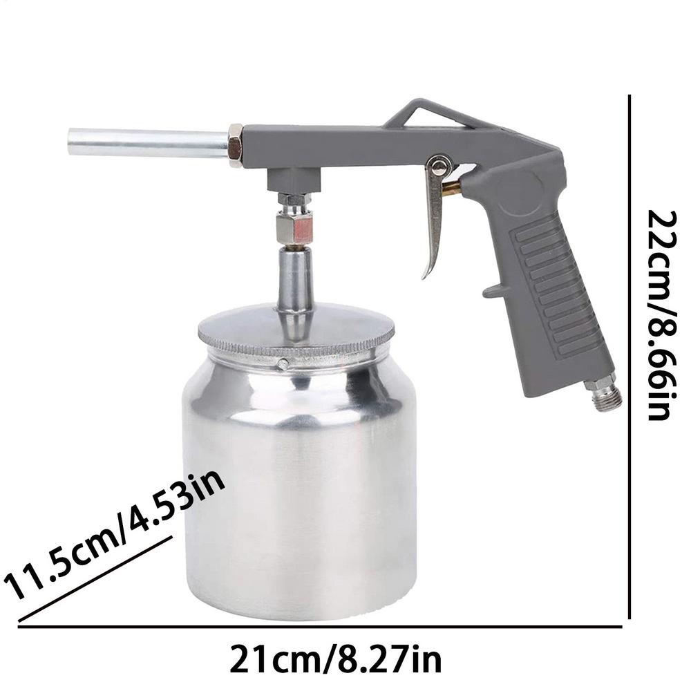 

Media Blasting Device Air Powered Portable Heavy Duty Power Sandblasting Rust Remover Tool For Refinishing Maintenance сірий колір