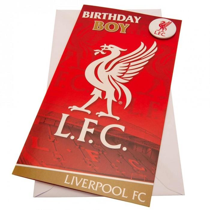 Set di biglietti di compleanno per ragazzi del Liverpool FC One Size bianco/rosso
