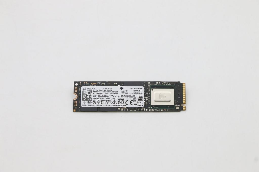 Lenovo 512Gb M.2 2280 Pcie Nvme Ssd With Opal 2.0, 5Ss0W79497