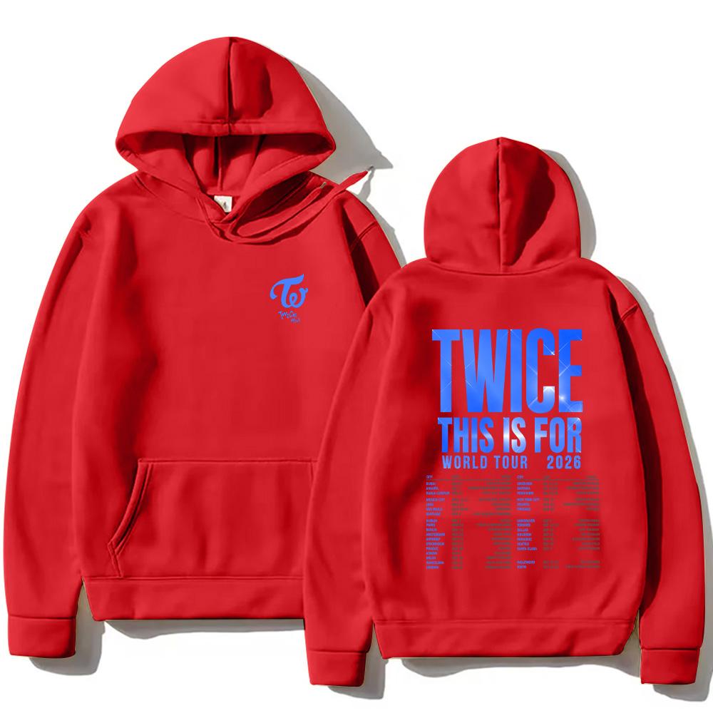KPOP Twice Hoodies Twice Dies ist für die Welttournee 2026 Pullover Damen Herren Ästhetisches Grafik-Sweatshirt Kleidung