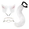 Plush Cat Ears Headband Cat Tail Accessories Collar Cute Cat Girl Animal Ears Hair Accessories Animal Tail Collar Accessories Set