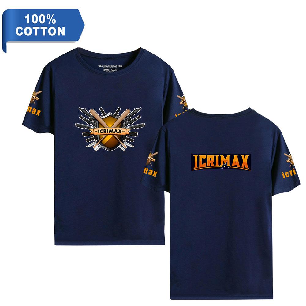 

Футболки Icrimax Harajuku Vintage 2025 Новая хлопковая футболка для мужчин в стиле хип-хоп, уличная одежда, футболка большого размера XS темно-синий