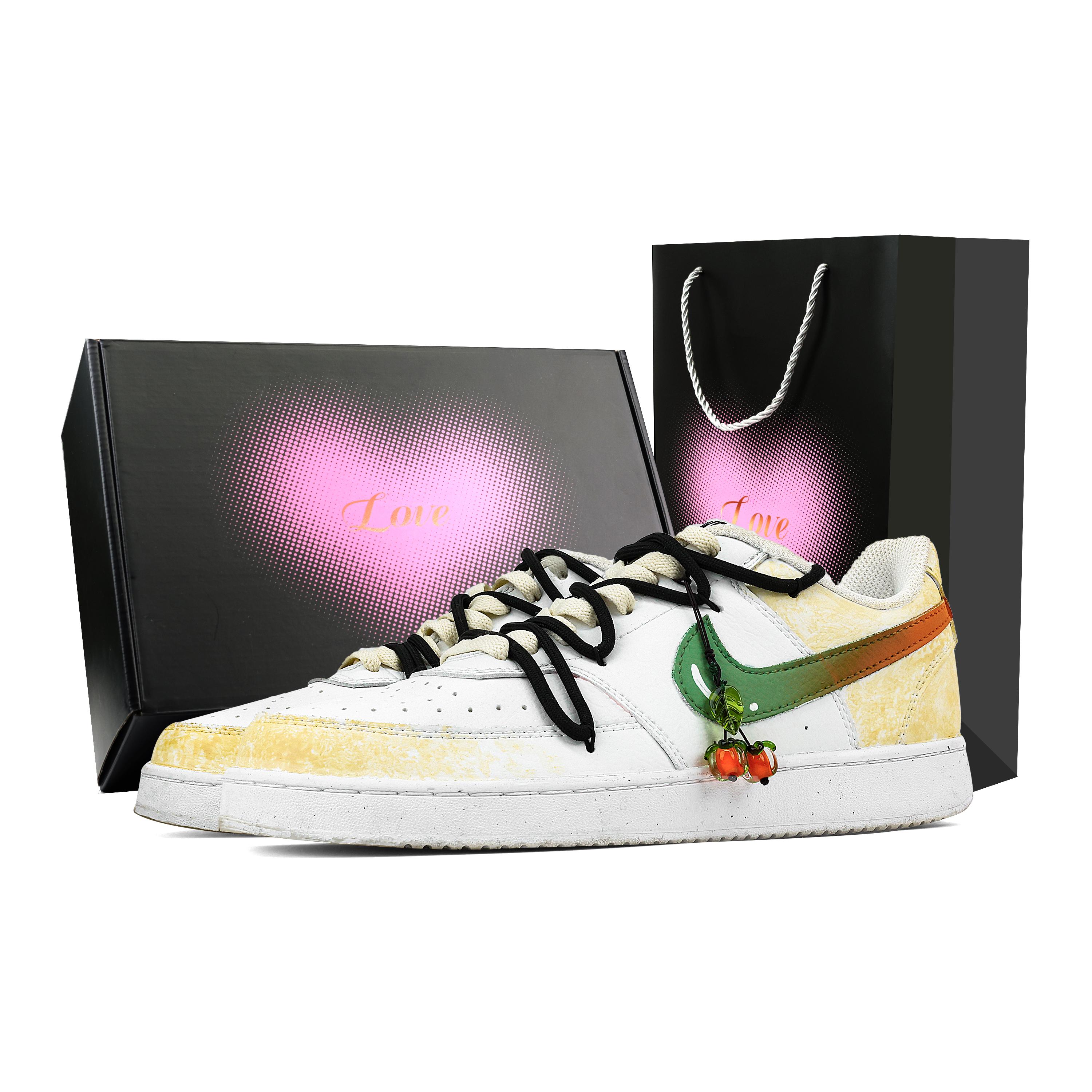 

Nike Court Vision 1 Persimmon Happens Heart Box Slip Resistant Abrasion Resistant Low top Skateboard Shoes Men s DH2987-101(Team683--) 44.5