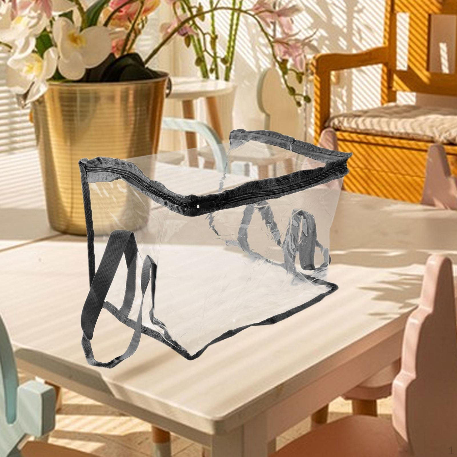 

Прозрачная сумка для хранения книг, органайзер для документов, большая емкость, сохраняет порядок, универсальный, с прозрачной молнией чёрный