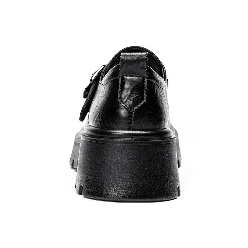 Warrior Retro British College Style Synthetic Leather Loafers Kids Loafers Black WXP(WZ)-3002