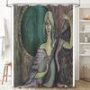 Vintage Gothic Tapestry Shower Curtain Dark Academia Home Decor Renaissance Art Bathroom Set Elegant Victorian Backdrop