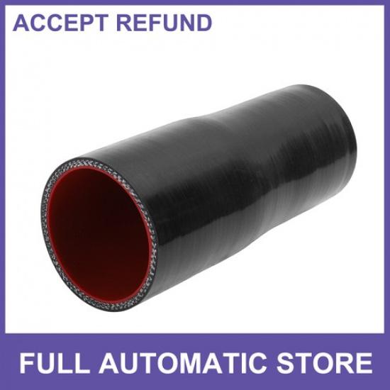 

51mm to 57mm ID Straight Coupler Silicone Hose 4 Layers of Cloth Black Red 1Pc