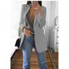 Plus Size Blazer Cardigan For Women Autumn Winter Casual Overcoat Solid Lapel Jacket Large Topcoat