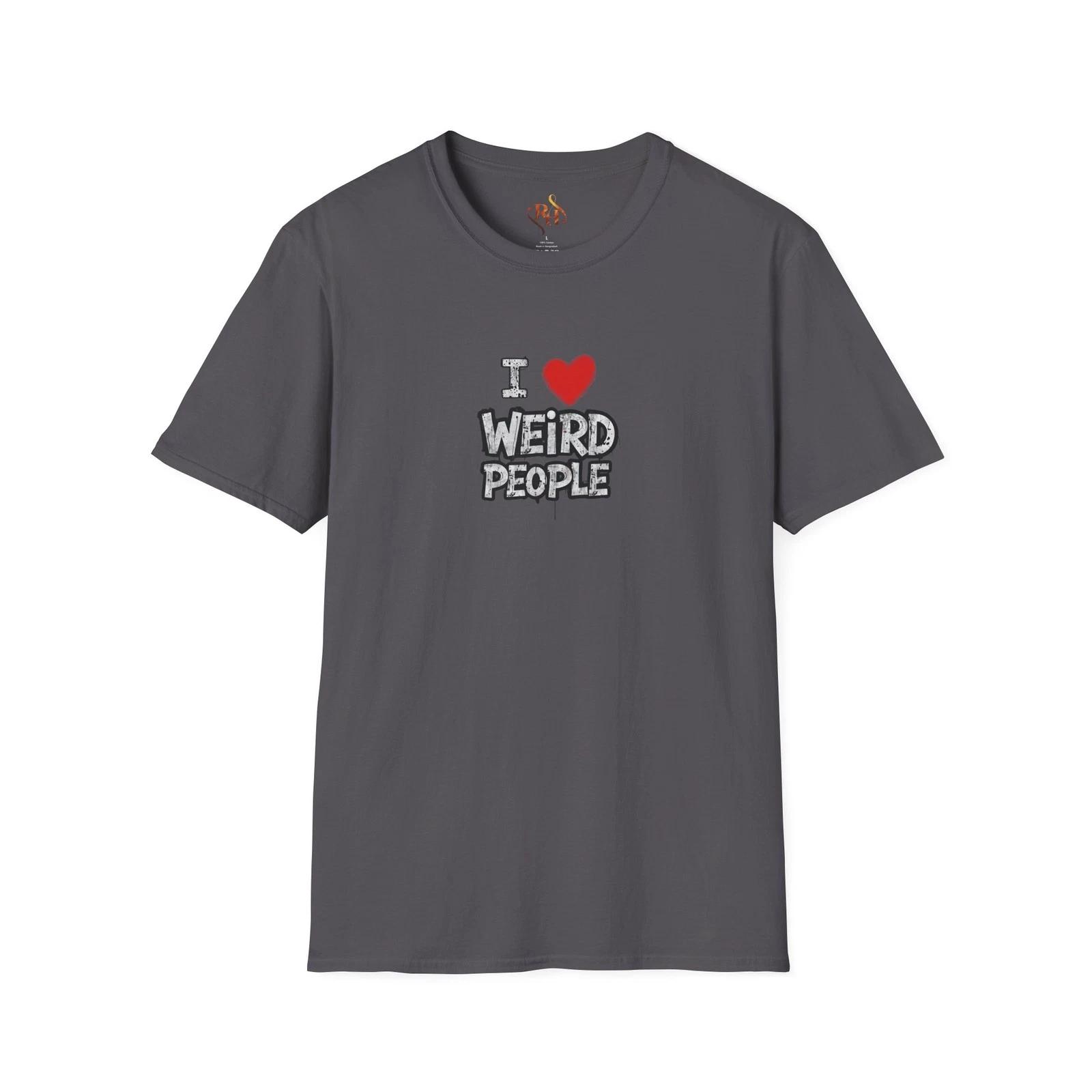 I Love Weird People T-Shirt | Funny Grunge Graphic M