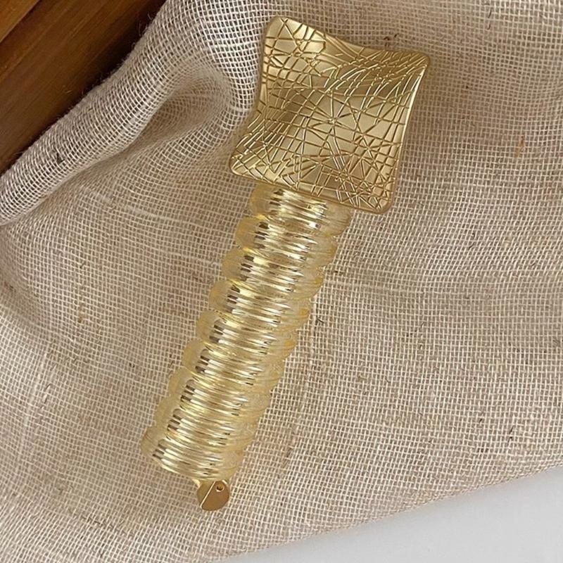 Elegant Coiled Elastic Hair Scrunchies for Girls and Ladies Gift Coiled Hair Ties Telephone Cord Metal Heart