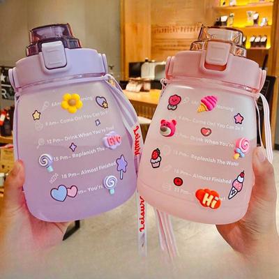 Water Cup Frosted Large Capacity Kettle Pot Belly Cup Summer Schoolgirl High Temperature Sippy Cup Water Cup