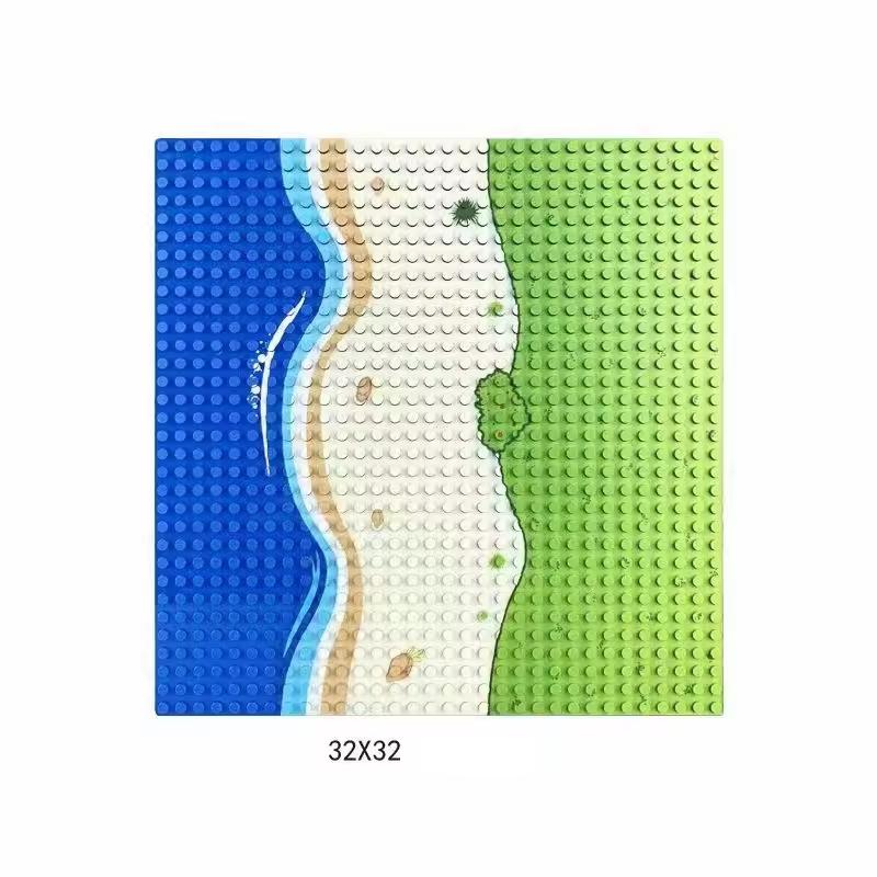 32x32x16x16 Punkte Kinder DIY Stadt Bau Basisplatten Kunststoff Steckmontage Baustein Basisplatte Unterhaltungsspielzeug