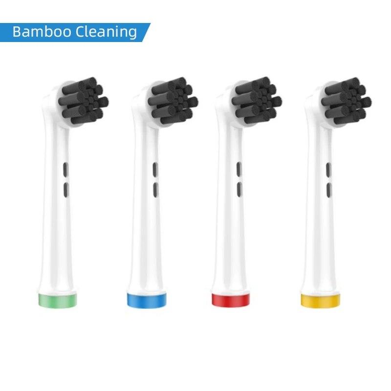 

4 шт. Насадки для электрической зубной щетки с щетиной DuPont Отбеливание зубов/Ежедневная чистка/Точная чистка/Функция мягкого ухода за зубами Для Oral B