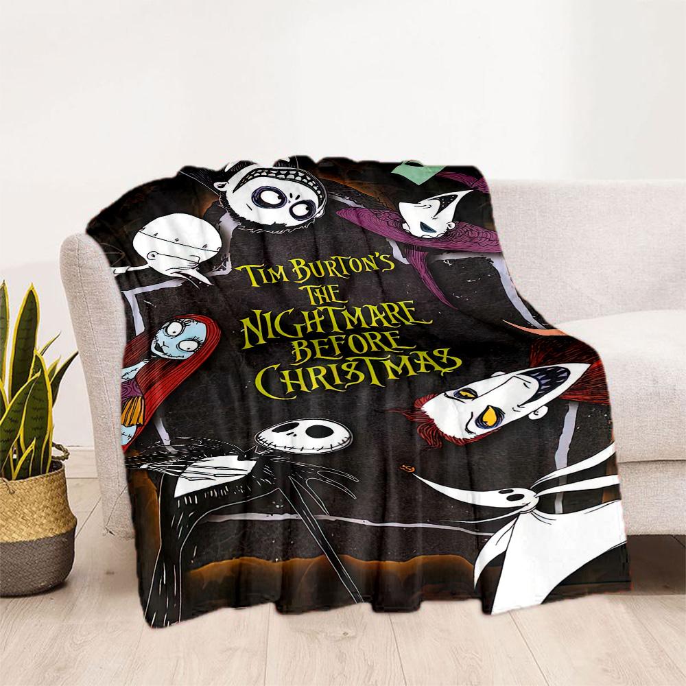 Christmas Nightmare Blanket Warmthful Decor Perfect for Seaside Livingroom Picnics for All Occasions Modern Gift for Travel Home Birthdays
