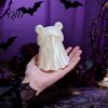 Cartoon Ghost Sculpture 3D Printed Frog Statue, Halloween Spooky Figurine, Figurine Decorative for Holiday Party Mini Statue
