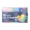 48ml Double Ended Watercolor Brush Pens Set - 12 Vibrant Colors, Washable Markers for Doodling & Outlining - Fine & Brush Tips