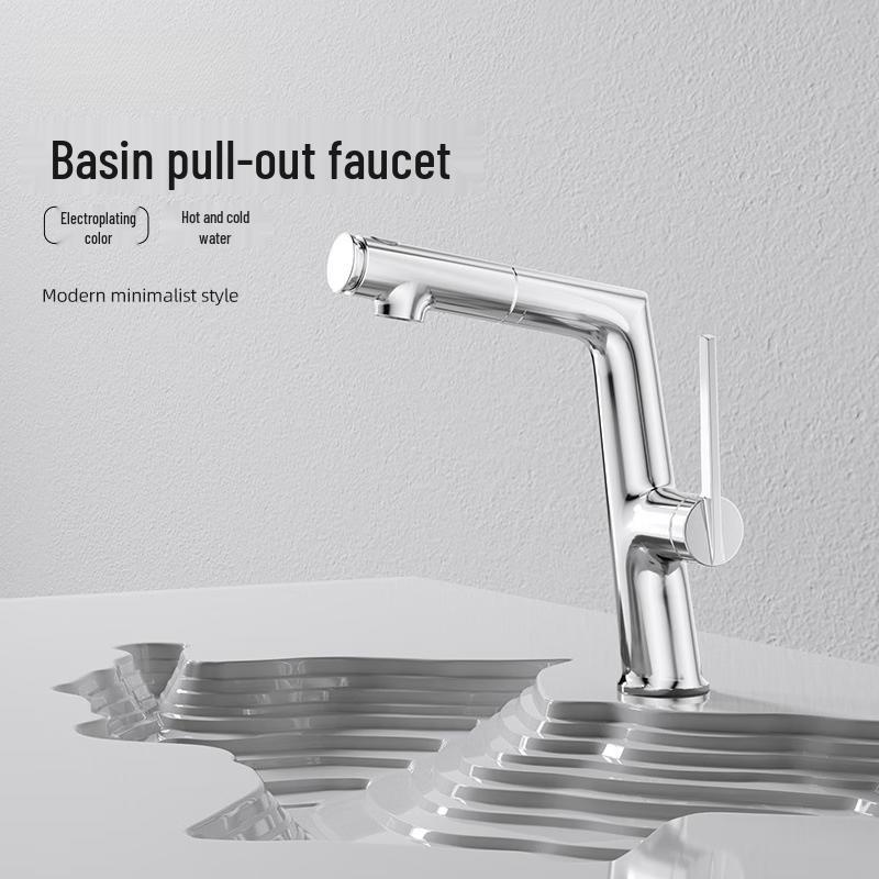 Versatile Pull-Out Kitchen and Bathroom Faucet