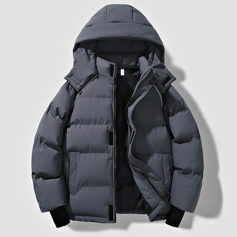 Men's and Women's New Winter Thickened Hooded Waterproof Padded Jacket Loose Couple Padded Jacket