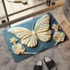VIKAMA Minimalist Butterfly Quick Drying Anti-Slip Floor Mat for Bathroom Entrance - Non-Slip Carpet Mat