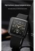 Sanda Square Men's & Women's Quartz Watch with Silicone Strap, Six Hands, Waterproof, Bar Markers, Fashionable Design
