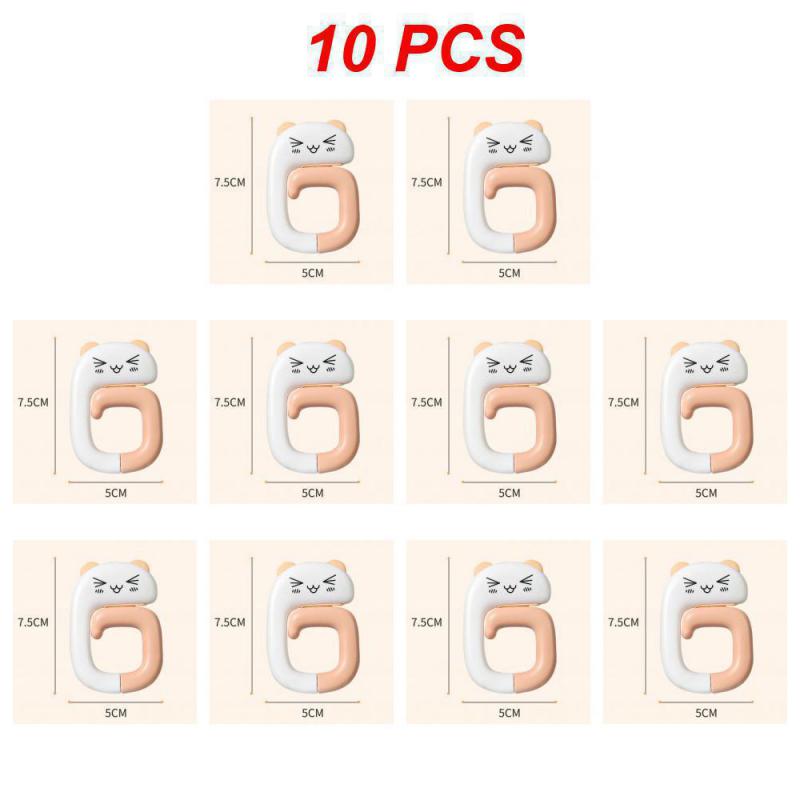 1~10PCS Portable Travel Plastic Bag Cute Hook Table Holder Hooks Bag Purse Hanger Handbag Hook Purse Home Organizer