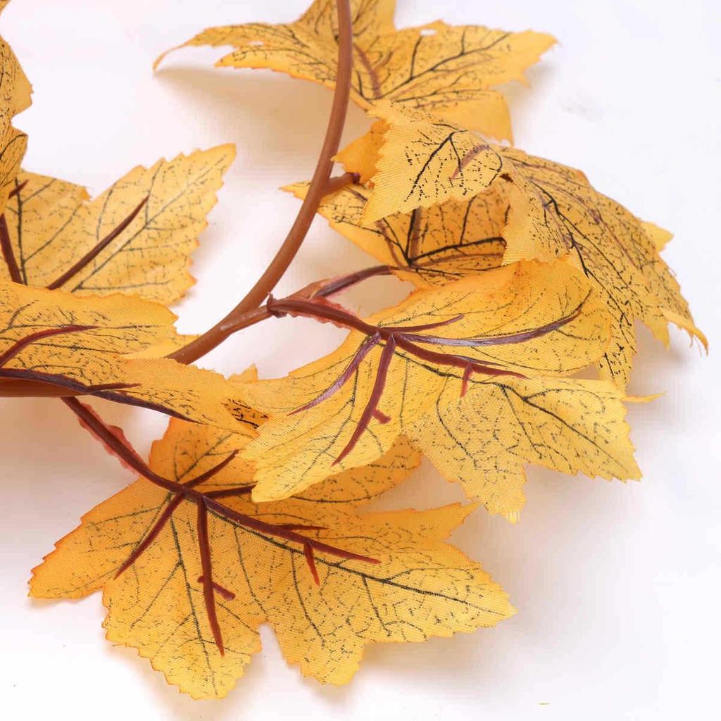 Autumn Maple Leaf and Pumpkin Vine Hanging Decoration for Home, Window, Mall, Bar, and Wall
